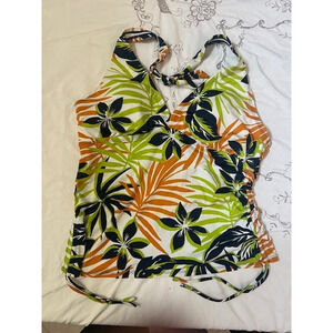 NWOT Womens Size 16 Tropical Print Jantzen Classic Tankini Swim Top - no bottoms